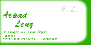 arpad lenz business card